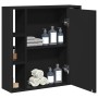 Bathroom cabinet with black engineered wood mirror 60x16x60 cm by , Dressing tables - Ref: Foro24-842426, Price: 82,05 €, Dis...