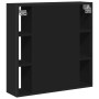 Armario con espejo de baño madera ingeniería negro 60x16x60 cm de , Tocadores - Ref: Foro24-842426, Precio: 82,05 €, Descuent...