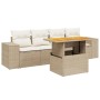 Gartensofa-Set mit 5-teiligen Kissen aus synthetischem Rattan in Beige. von , Gartensets - Ref: Foro24-3272514, Preis: 455,23...