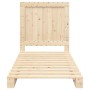 Solid pine wood bed frame with headboard 90x200 cm by , Beds and slatted bases - Ref: Foro24-3281532, Price: 125,76 €, Discou...