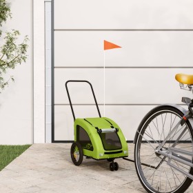 Bicycle pet trailer, iron frame, green Oxford fabric by , pet strollers - Ref: Foro24-93976, Price: 98,55 €, Discount: %