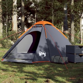 4-person waterproof gray and orange igloo tent. by , tents - Ref: Foro24-94771, Price: 78,99 €, Discount: %