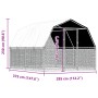 Bird cage with roof door 2 units galvanized steel silver by , Birdhouses - Ref: Foro24-3294912, Price: 308,99 €, Discount: %