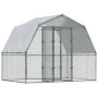 Gallinero con techo y puerta 2 uds acero galvanizado plateado de , Jaulas y habitáculos para animales pequeños - Ref: Foro24-...