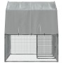 Gallinero con techo y puerta 2 uds acero galvanizado plateado de , Jaulas y habitáculos para animales pequeños - Ref: Foro24-...