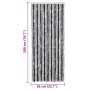 Chenille gray and black anti-fly curtain 56x200 cm by , Mosquito nets for windows - Ref: Foro24-377326, Price: 35,88 €, Disco...