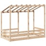 Cama para niños con techo madera maciza de pino 80x160 cm de , Camas y somieres - Ref: Foro24-847012, Precio: 163,37 €, Descu...