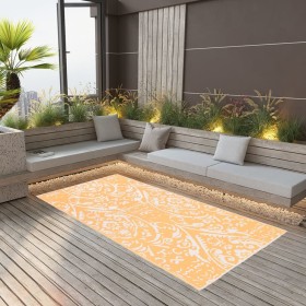 Orange and white PP outdoor rug 120x180 cm by vidaXL, Outdoor protectors - Ref: Foro24-310461, Price: 25,91 €, Discount: %