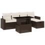 Set of 6 garden sofas and brown synthetic rattan cushions by , Garden sets - Ref: Foro24-3274813, Price: 431,79 €, Discount: %