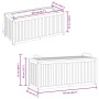 Solid acacia and steel garden cushion box 110x45x42/53 cm by , Outdoor storage boxes - Ref: Foro24-367609, Price: 153,99 €, D...