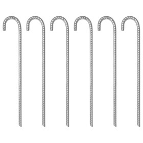 Clavijas para tienda 6 uds acero galvanizado 41,5 cm Ø12 mm de , Accesorios para tiendas de campaña - Ref: Foro24-4009343, Pr...