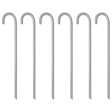 Tent pegs 6 pcs galvanized steel 41.5 cm Ø12 mm by , Tent Accessories - Ref: Foro24-4009343, Price: 22,70 €, Discount: %