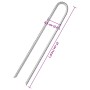 Clavijas de tienda forma U 12 uds acero galvanizado 37 cm Ø10mm de , Accesorios para tiendas de campaña - Ref: Foro24-4009348...