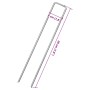 Ground U-shaped pegs, 50 units, galvanized steel, 20x4 cm. by , Tent Accessories - Ref: Foro24-4009362, Price: 24,64 €, Disco...