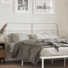 White metal headboard 150 cm by , Headboards and footboards - Ref: Foro24-377200, Price: 47,99 €, Discount: %