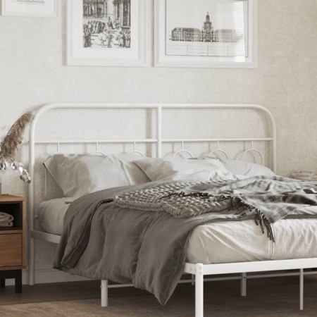 White metal headboard 150 cm by , Headboards and footboards - Ref: Foro24-377200, Price: 47,29 €, Discount: %