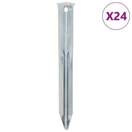 Clavijas para tienda 24 uds acero galvanizado 17 cm Ø20 mm de , Accesorios para tiendas de campaña - Ref: Foro24-4009336, Pre...