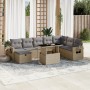 Garden sofa set 9 pieces with beige synthetic rattan cushions by , Garden sets - Ref: Foro24-3275029, Price: 651,66 €, Discou...