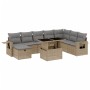 Garden sofa set 9 pieces with beige synthetic rattan cushions by , Garden sets - Ref: Foro24-3275029, Price: 651,66 €, Discou...