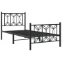 Bed frame with black metal headboard and footboard 80x200 cm by , Beds and slatted bases - Ref: Foro24-376137, Price: 85,27 €...