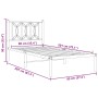 Bettgestell mit schwarzem Metall-Kopfteil 90x200 cm von , Betten und Lattenroste - Ref: Foro24-376121, Preis: 74,19 €, Rabatt: %