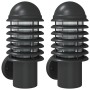 Outdoor wall lights 2 units stainless steel black by , Outdoor lighting - Ref: Foro24-4006253, Price: 60,99 €, Discount: %