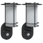 Outdoor wall lights with sensor 2 units stainless steel black by , Outdoor lighting - Ref: Foro24-4006291, Price: 72,99 €, Di...