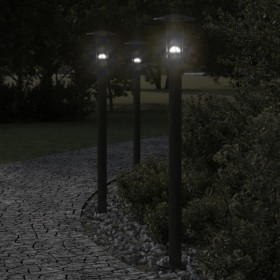 Outdoor floor lamps 3 pcs stainless steel black 100 cm by , Outdoor lighting - Ref: Foro24-4006356, Price: 111,99 €, Discount: %