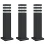 Outdoor floor lamps, set of 3, black aluminum, 50 cm by , Outdoor lighting - Ref: Foro24-4006394, Price: 85,99 €, Discount: %