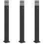 Outdoor floor lamps with sensor 3 units black aluminum 110 cm by , Outdoor lighting - Ref: Foro24-4006404, Price: 149,17 €, D...