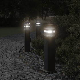 Outdoor floor lamps with plug, set of 3, black aluminum, 50 cm. by , Outdoor lighting - Ref: Foro24-4006406, Price: 105,99 €,...