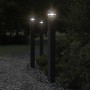 Outdoor floor lamps with plug, set of 3, black aluminum, 110 cm. by , Outdoor lighting - Ref: Foro24-4006410, Price: 149,17 €...