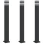 Outdoor floor lamps with plug, set of 3, black aluminum, 110 cm. by , Outdoor lighting - Ref: Foro24-4006410, Price: 149,17 €...