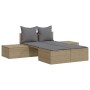 Double sun lounger with beige synthetic rattan cushions by , Loungers - Ref: Foro24-368392, Price: 305,45 €, Discount: %