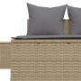 Double sun lounger with beige synthetic rattan cushions by , Loungers - Ref: Foro24-368392, Price: 305,45 €, Discount: %