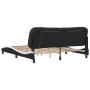 Estructura cama con LED cuero sintético negro blanco 180x200 cm de , Camas y somieres - Ref: Foro24-3214189, Precio: 241,67 €...