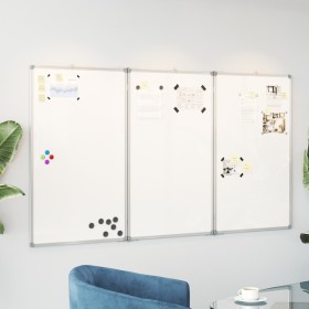 Folding magnetic whiteboard aluminum 180x80x1.7 cm by , Exhibition panels - Ref: Foro24-4005362, Price: 77,99 €, Discount: %