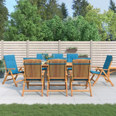 Reclining garden chairs and 8 solid teak wood cushions by , Garden chairs - Ref: Foro24-3196527, Price: 1,00 €, Discount: %