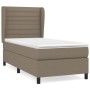 Boxspringbett mit grauem Taupe-Stoffbezug und Matratze 90x190 cm. von , Betten und Lattenroste - Ref: Foro24-3128009, Preis: ...