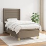 Boxspringbett mit grauem Taupe-Stoffbezug und Matratze 90x190 cm. von , Betten und Lattenroste - Ref: Foro24-3132037, Preis: ...