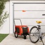 Bicycle pet trailer, iron frame, Oxford fabric, orange and black. by , pet strollers - Ref: Foro24-94019, Price: 117,09 €, Di...