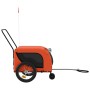 Bicycle pet trailer, iron frame, Oxford fabric, orange and black. by , pet strollers - Ref: Foro24-94019, Price: 117,09 €, Di...