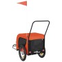 Bicycle pet trailer, iron frame, Oxford fabric, orange and black. by , pet strollers - Ref: Foro24-94019, Price: 117,09 €, Di...