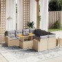 Gartensofagarnitur 9-teilig mit Kissen aus synthetischem Rattan in Beige. von , Gartensets - Ref: Foro24-3271241, Preis: 644,...