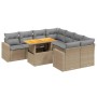 Garden sofa set 9 pieces with beige synthetic rattan cushions by , Garden sets - Ref: Foro24-3271241, Price: 642,23 €, Discou...