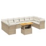 Gartensofa-Set 11-teilig mit beigen Polstern aus synthetischem Rattan von , Gartensets - Ref: Foro24-3271023, Preis: 860,76 €...