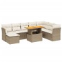 Set de sofás de jardín 9 pzas con cojines ratán sintético beige de , Conjuntos de jardín - Ref: Foro24-3270974, Precio: 743,5...