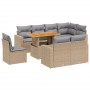 Garden sofa set 9 pieces with beige synthetic rattan cushions by , Garden sets - Ref: Foro24-3271409, Price: 697,46 €, Discou...