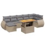 Garden sofa set with beige cushions, 8 pieces, PE rattan. by , Garden sets - Ref: Foro24-3272305, Price: 622,36 €, Discount: %