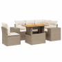 Gartensofa-Set mit 6-teiligen Kissen aus synthetischem Rattan in Beige. von , Gartensets - Ref: Foro24-3272640, Preis: 584,70...